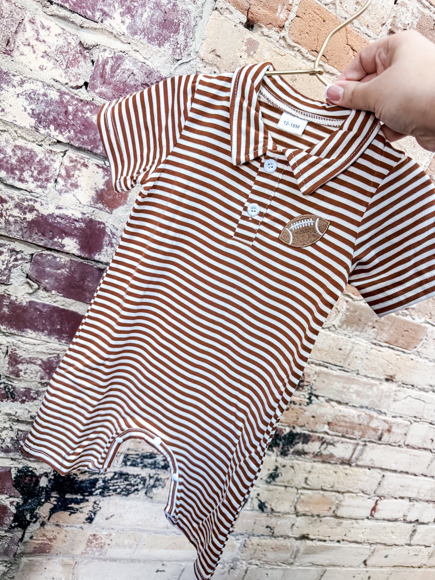 Football Collared Jumpsuit - PACK (0/3M, 3/6M, 6/12M, 12/18M)