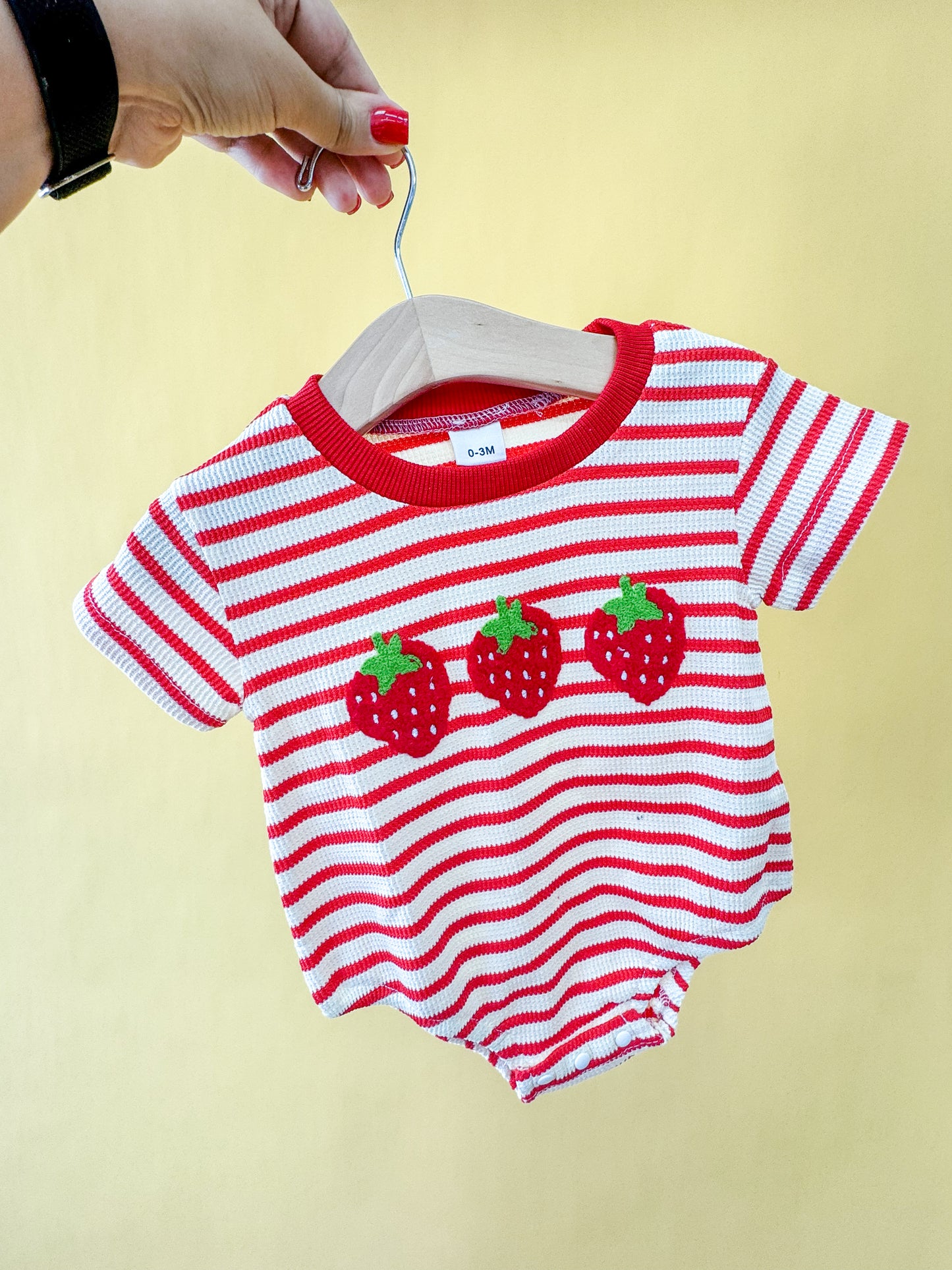 Strawberry Stripe Bubble - PACK (0/3M, 3/6M, 6/12M, 12/18M)