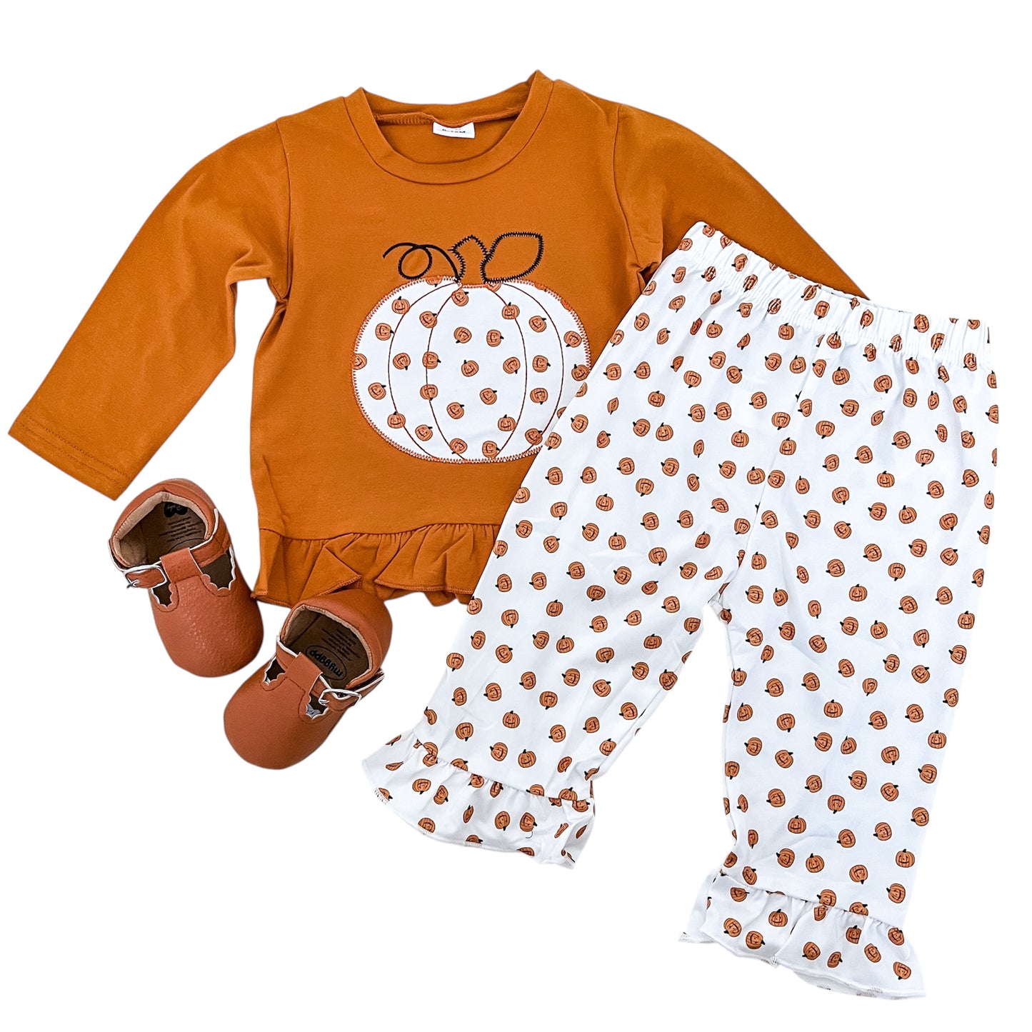 Pumpkin Polka Dot Set - PACK (3/6M, 6/12M, 12/18M, 18/24M, 2/3T)