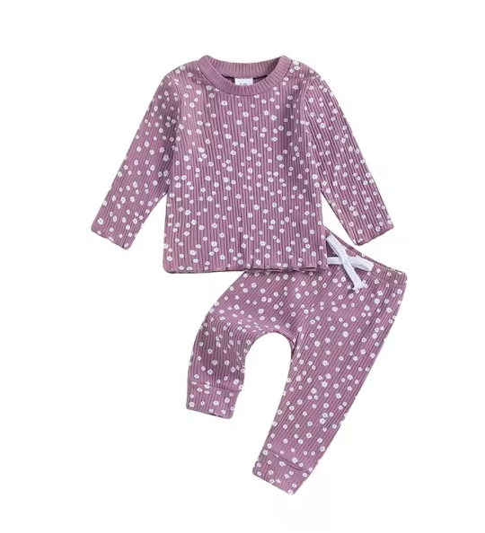 Daisy Ribbed Outfit Set