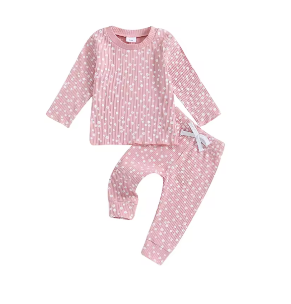 Daisy Ribbed Outfit Set