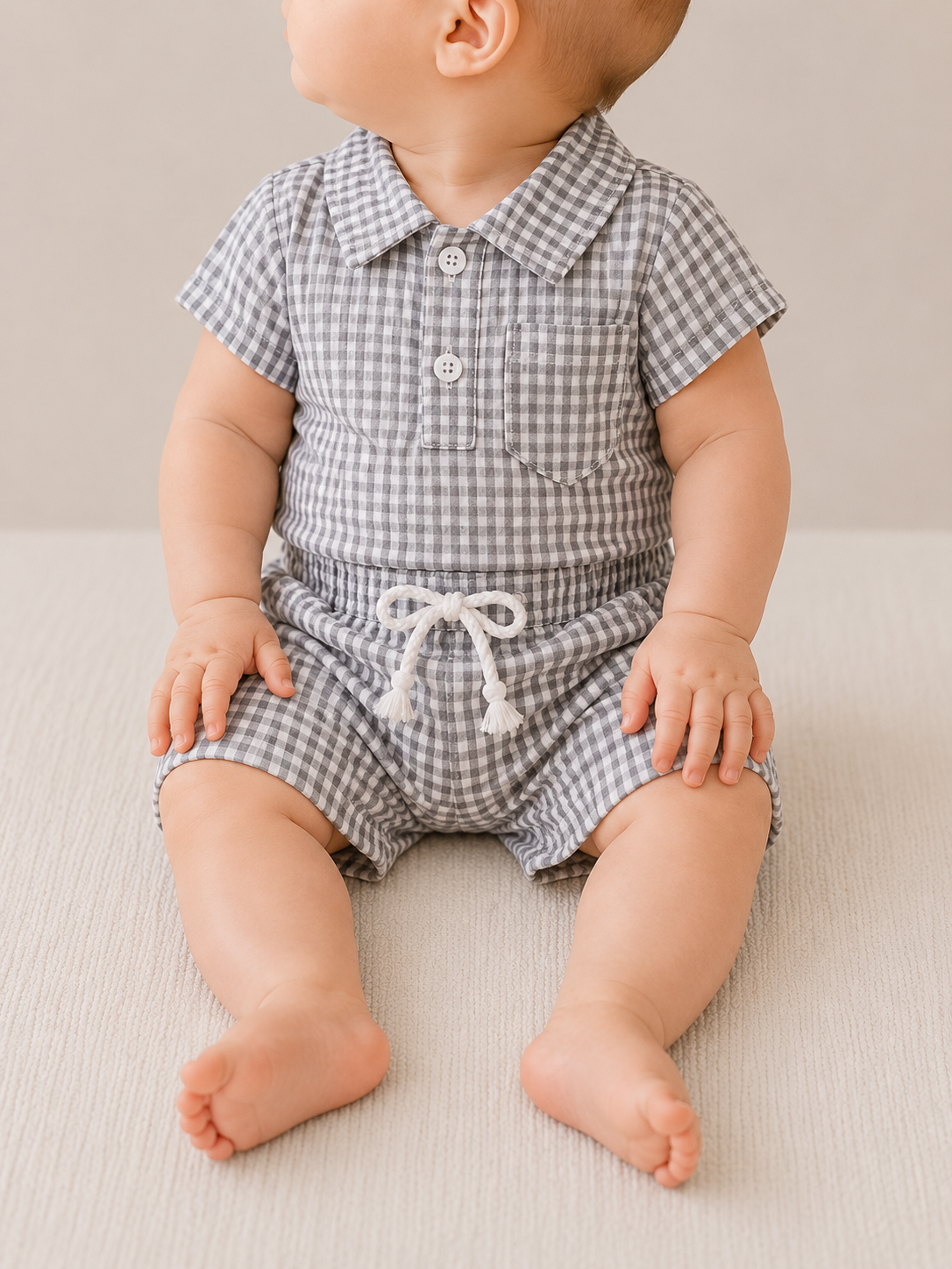 Plaid Infant Boys Set