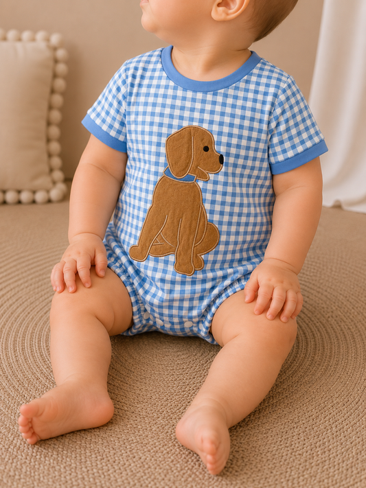 Lab Gingham Blue Bubble - PACK (0/3M, 3/6M, 6/12M, 12/18M)