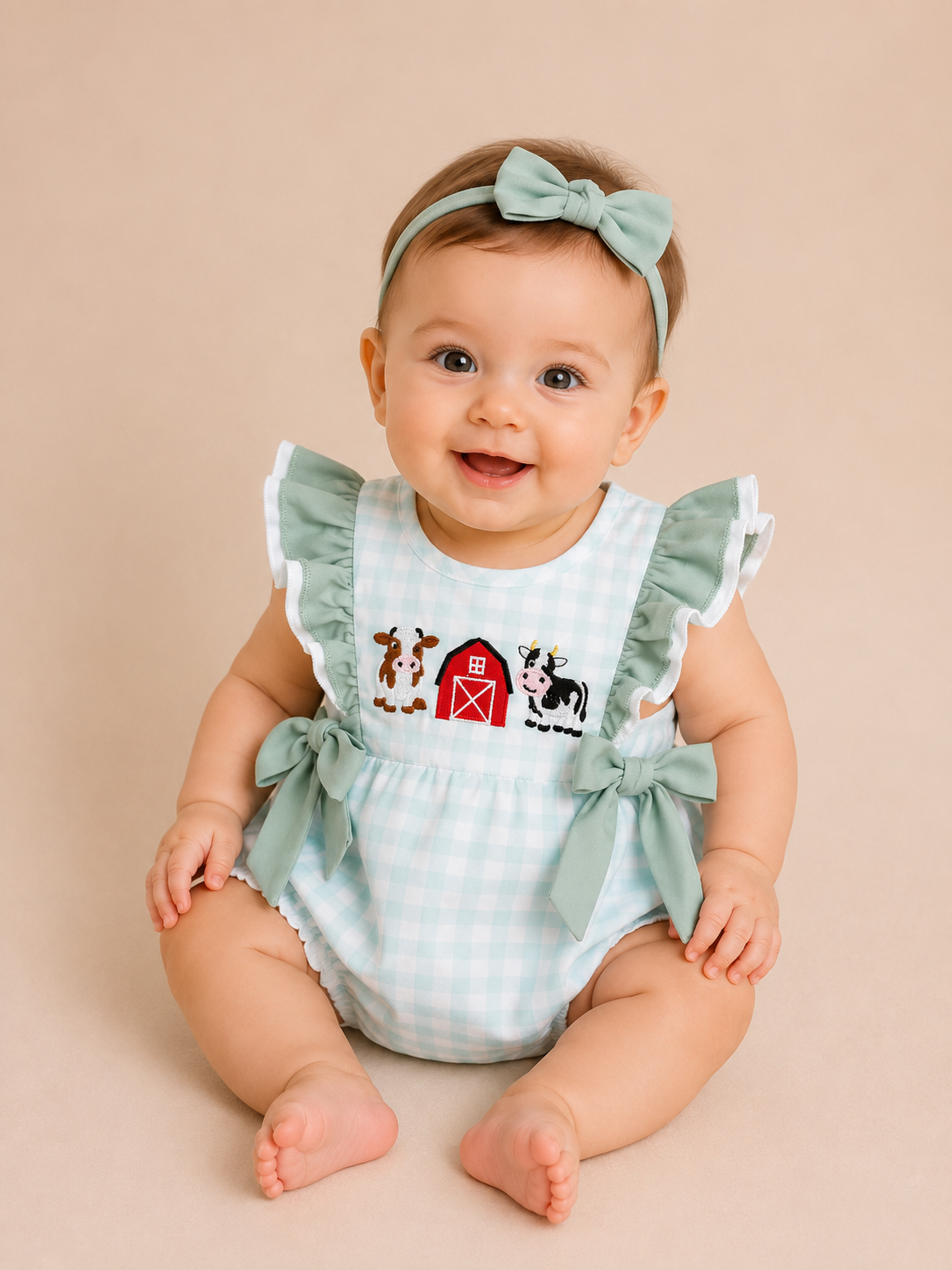 Farm Field Romper - PACK (0/3M, 3/6M, 6/12M, 12/18M)