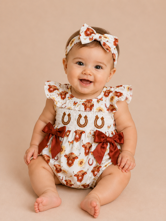 Cottage Gingham Romper - PACK (0/3M, 3/6M, 6/12M, 12/18M)