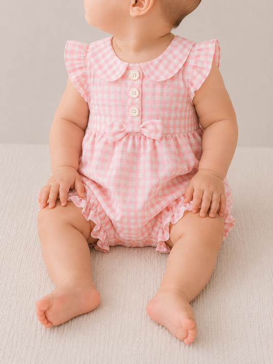 Gingham Girls Romper