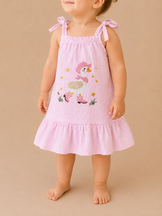 Silly Goose Embroidered Dress - PACK (6/12M, 12/18M, 18/24M, 2/3T, 3/4T)