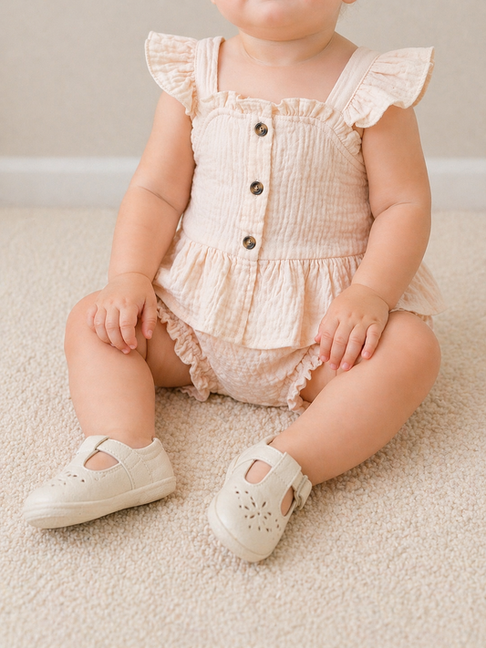 Ivory Linen Set - PACK (0/3M, 3/6M, 6/12M, 12/18M)