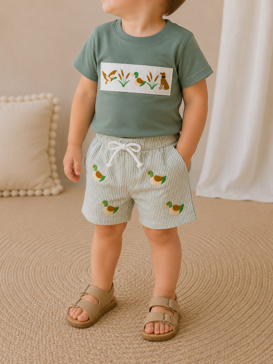 Hunting Embroidered Set