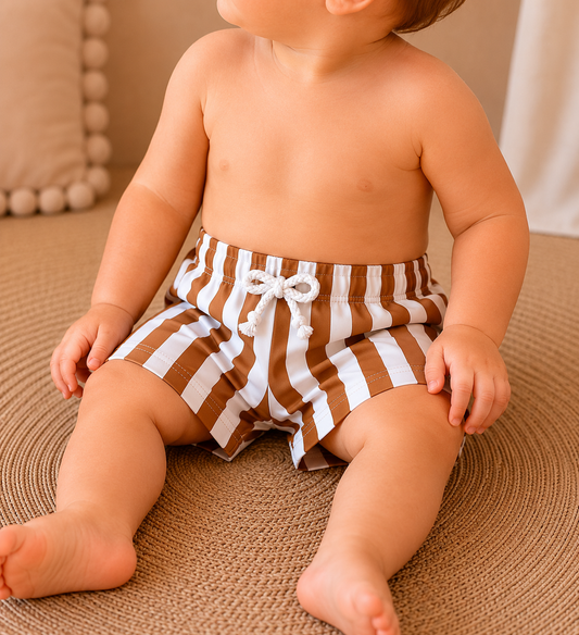 Golden Boy Stripe Swim Trunks - PACK (6/12M, 12/18M, 18/24M, 2/3T, 3/4T)