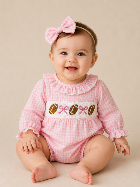 Pink Gingham Smocked Bubble - PACK (0/3M, 3/6M, 6/12M, 12/18M)