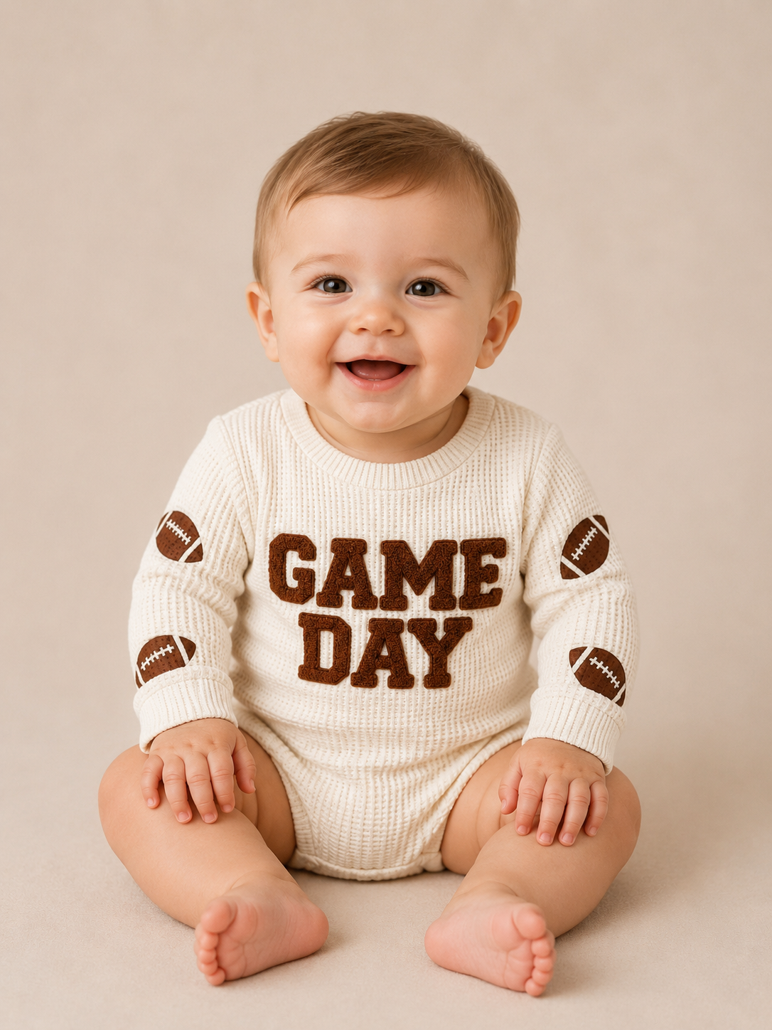 Game Day Neutral Bubble - PACK (0/3M, 3/6M, 6/12M, 12/18M)