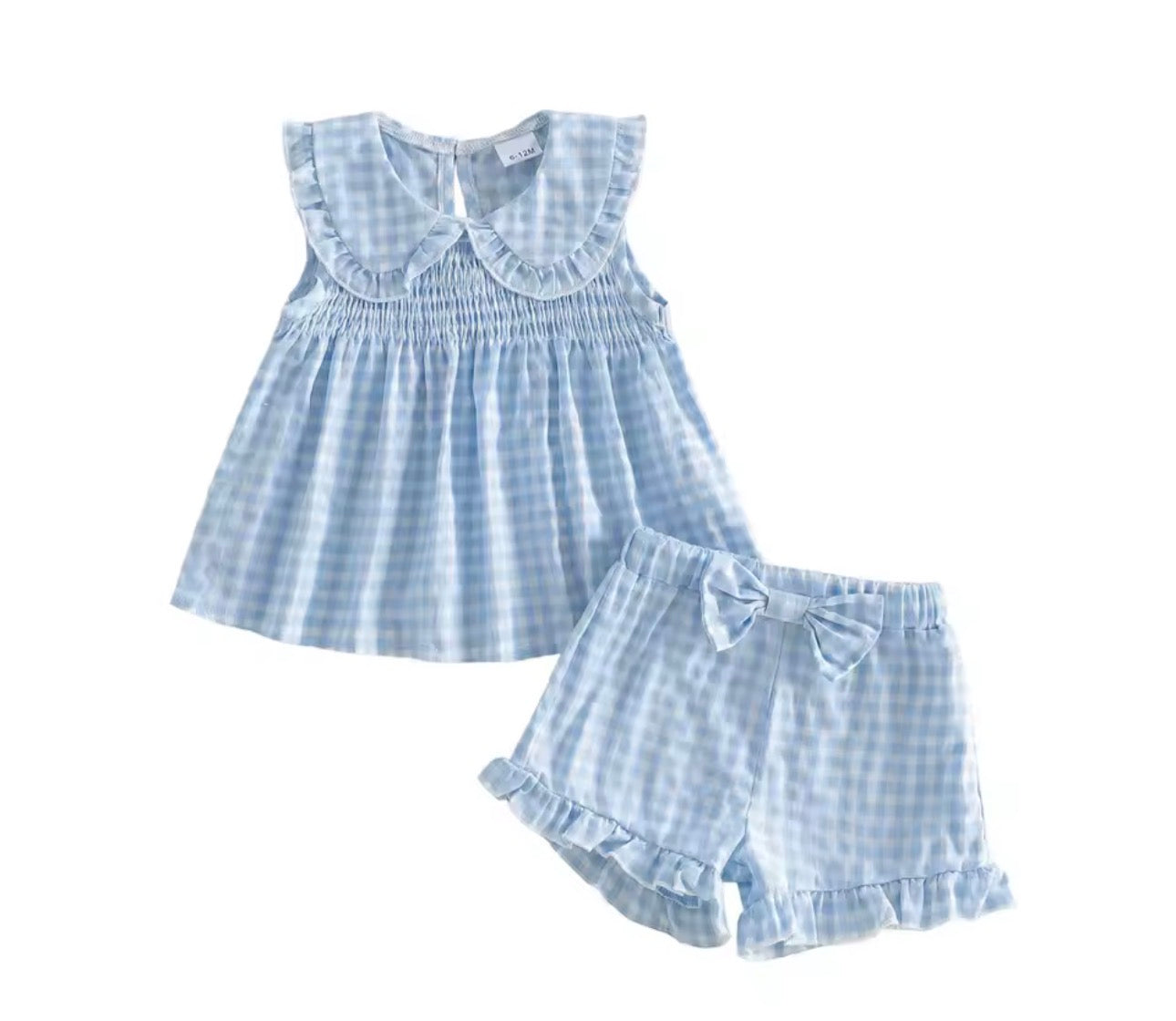 Gingham Scrunch Two Piece Set