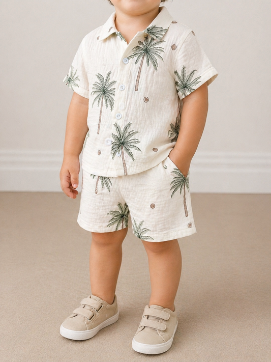 Coastal Dude Linen Set - PACK (6/12M, 12/18M, 18/24M, 2/3T, 3/4T)