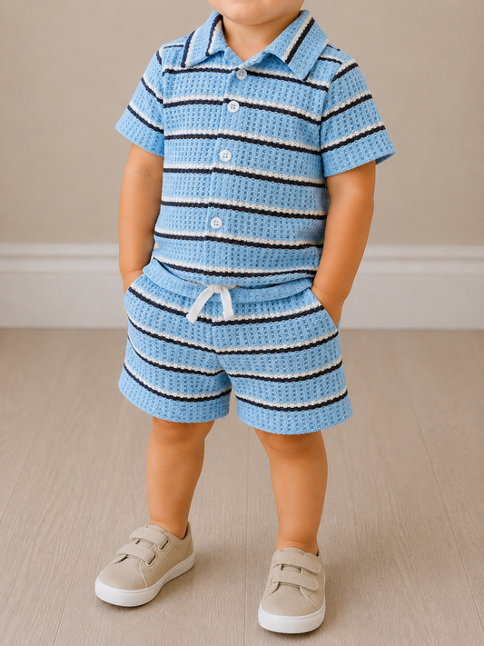 Stripe Knit Boys Set