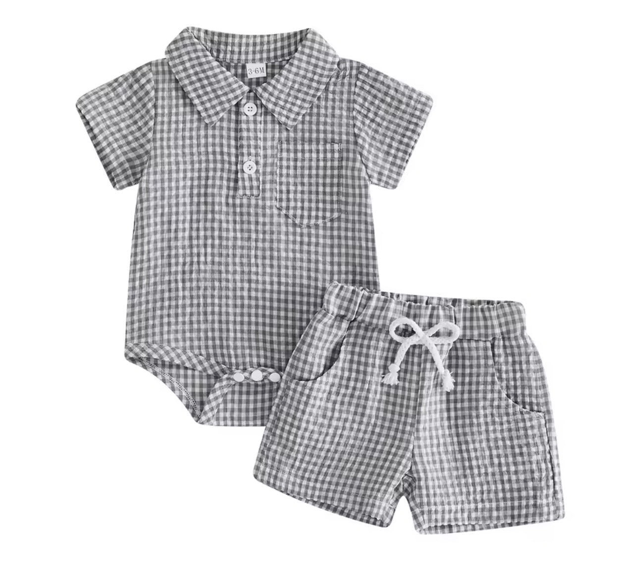 Plaid Infant Boys Set