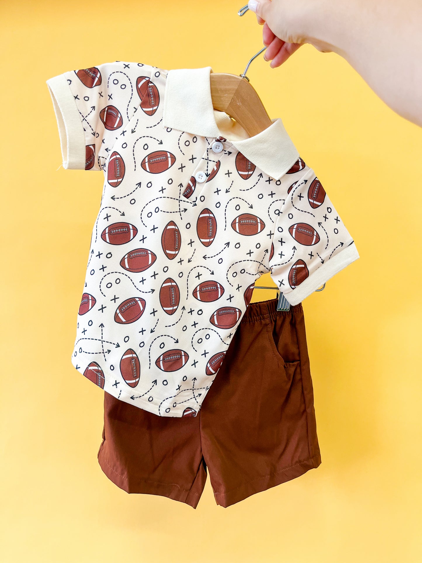 Little Quarterback Collared Set - PACK (12/18M, 18/24M, 2/3T, 3/4T)