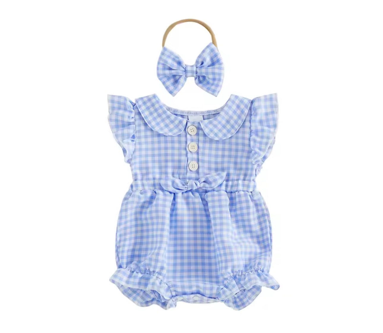 Gingham Girls Romper
