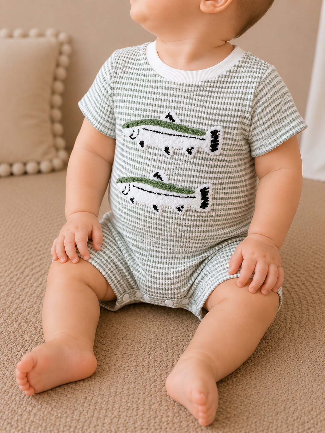 Fish Green Stripe Bubble - PACK (0/3M, 3/6M, 6/12M, 12/18M)