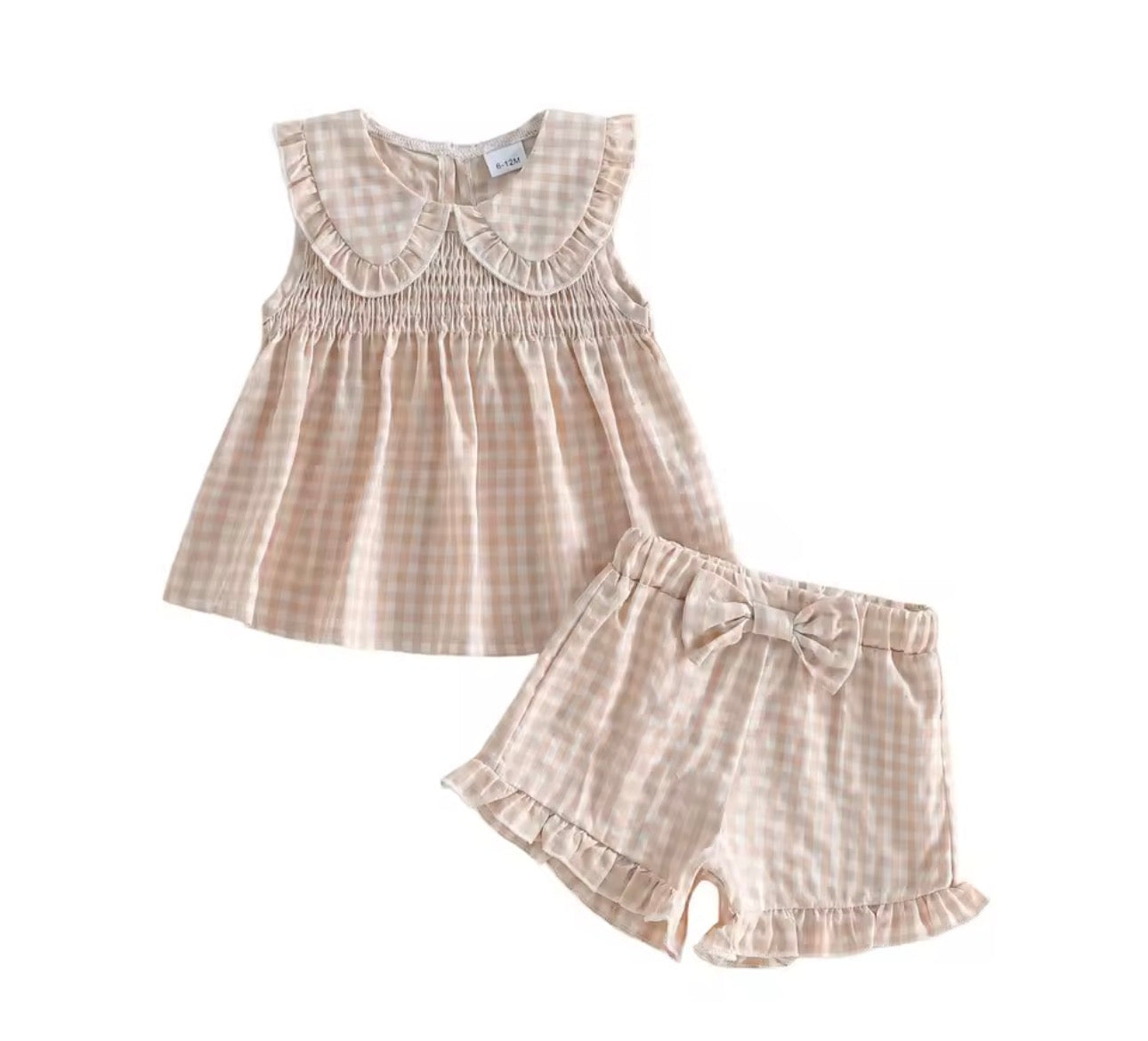 Gingham Scrunch Two Piece Set