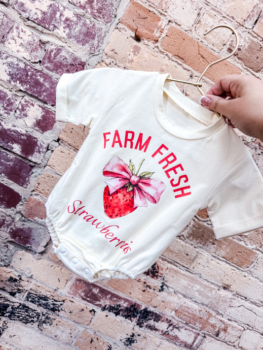 Farm Fresh Strawberries Bubble - PACK (0/3M, 3/6M, 6/12M, 12/18M)