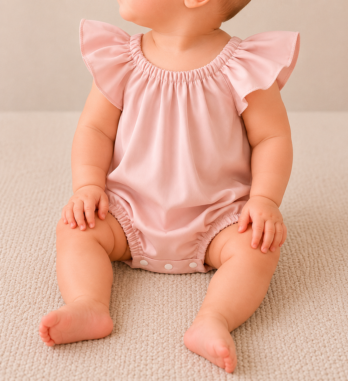 Cotton Ruffle Summer Romper