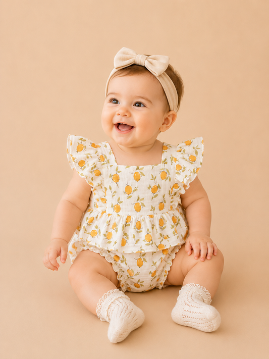 Lemon Linen Set - PACK (0/3M, 3/6M, 6/12M, 9/12M)