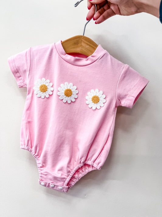 Pink Sunflower Bubble - PACK (0/3M, 3/6M, 6/12M, 12/18M)