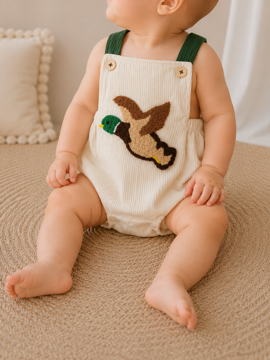 Mallard Duck Overalls Romper