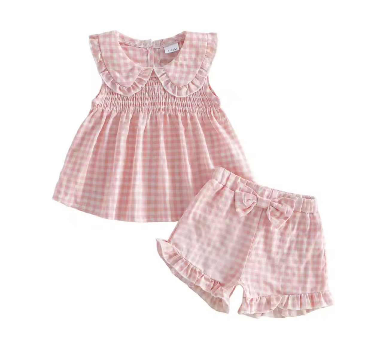 Gingham Scrunch Two Piece Set