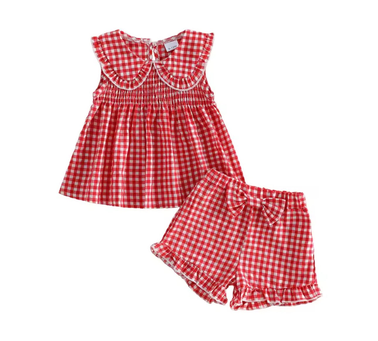 Gingham Scrunch Two Piece Set