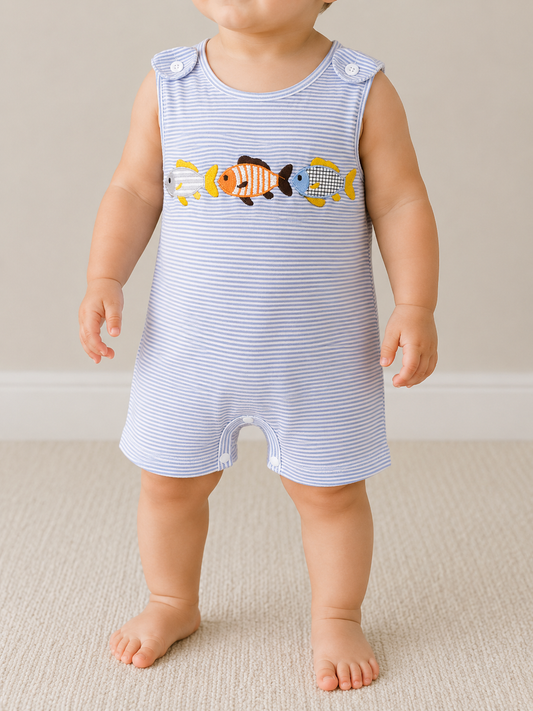 Stripe Boys Fishy Jumpsuit