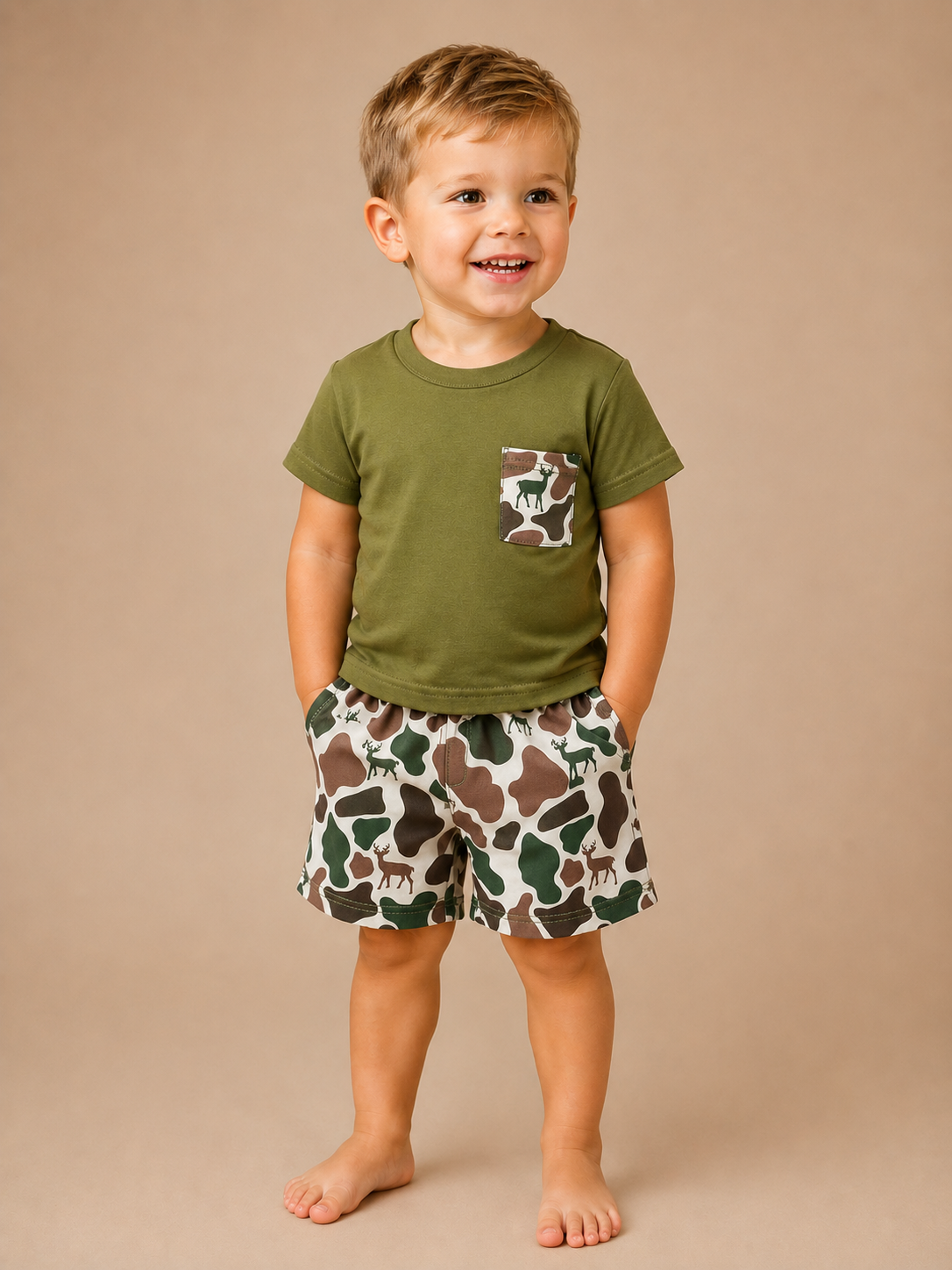Camo Green Two-Piece Set - PACK (6/12M, 12/18M, 18/24M, 2/3T)
