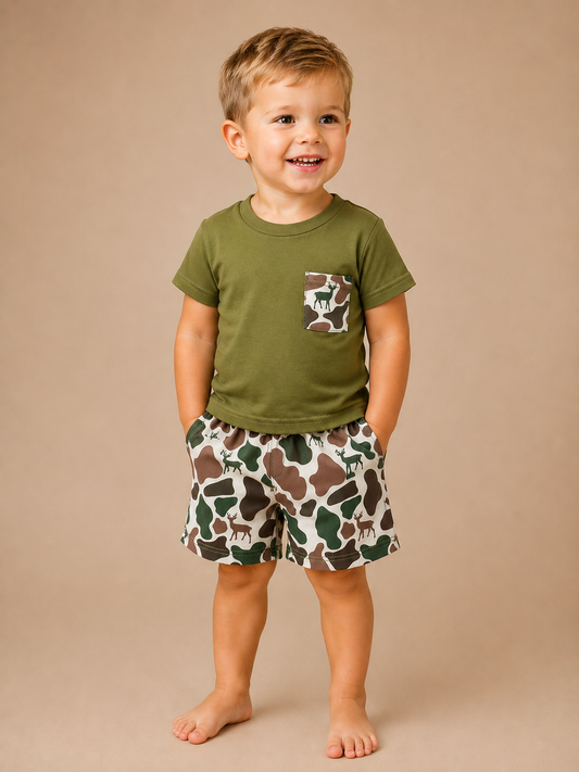 Camo Green Two-Piece Set - PACK (6/12M, 12/18M, 18/24M, 2/3T)