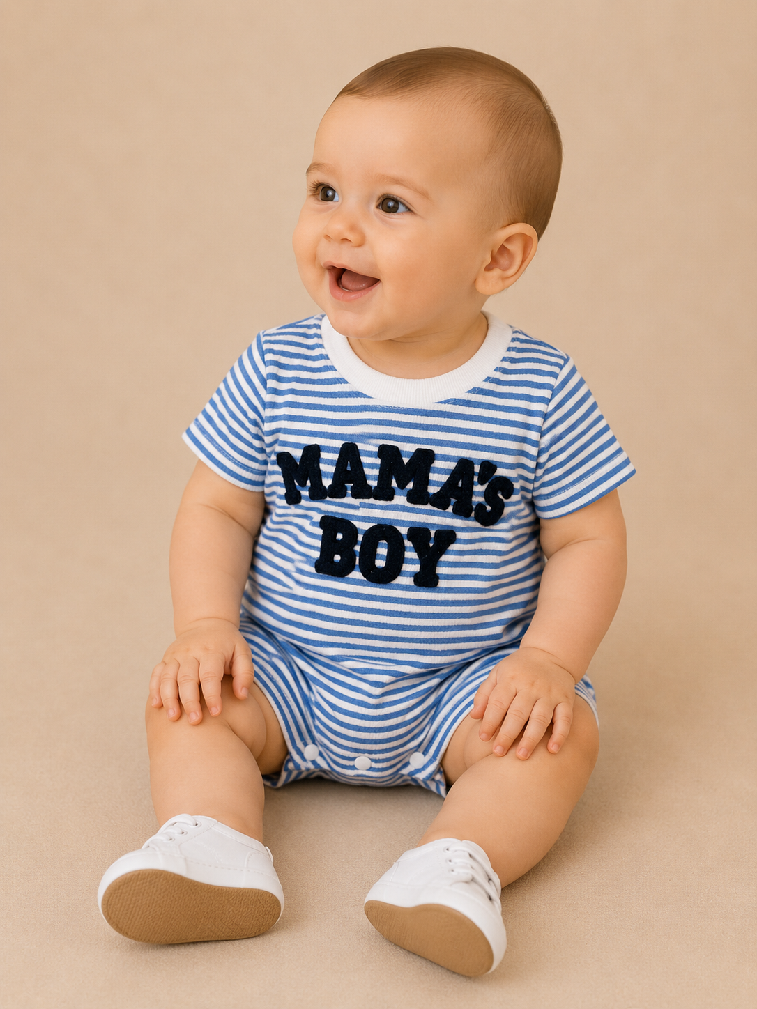 Mama's Boy Stripe Jumpsuit - PACK (0/3M, 3/6M, 6/12M, 12/18M)