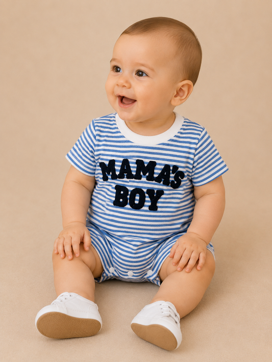 Mama's Boy Stripe Jumpsuit - PACK (0/3M, 3/6M, 6/12M, 12/18M)