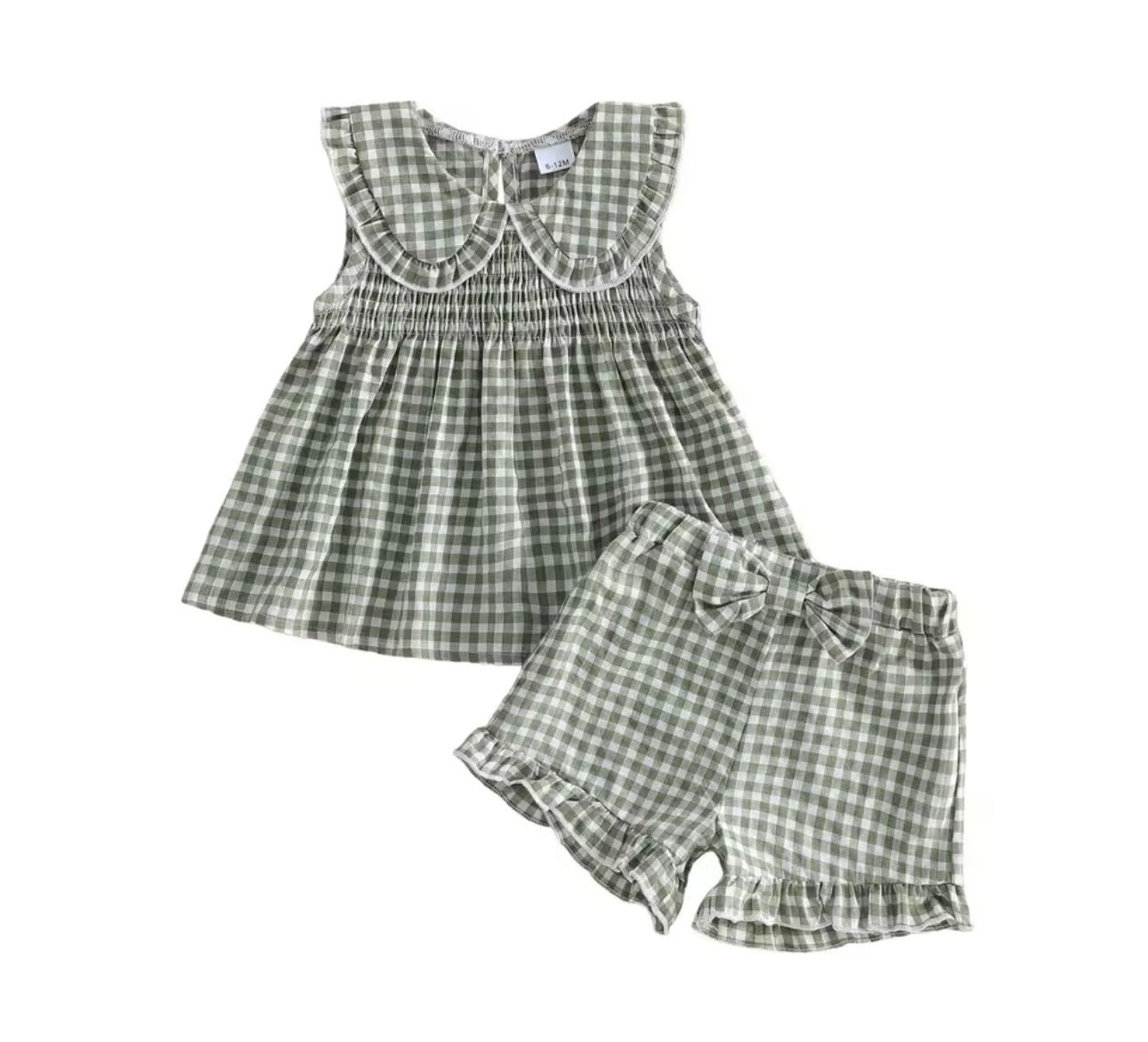Gingham Scrunch Two Piece Set