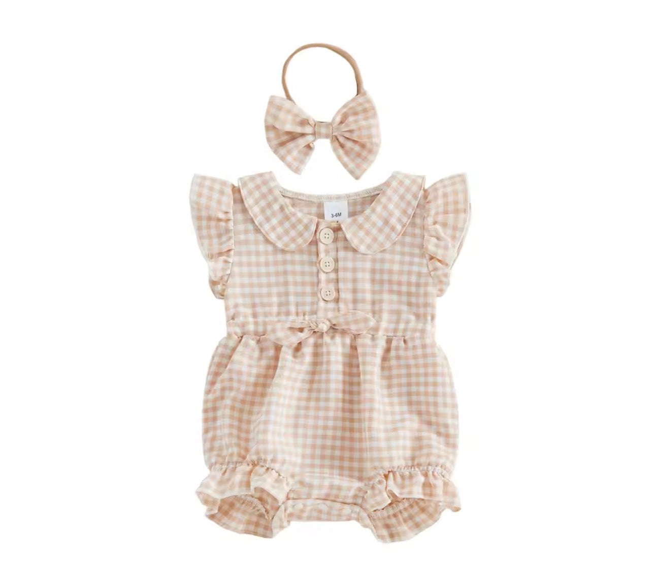 Gingham Girls Romper