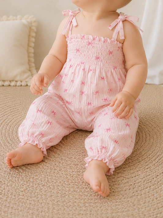 Coquette Linen Scrunch Jumpsuit