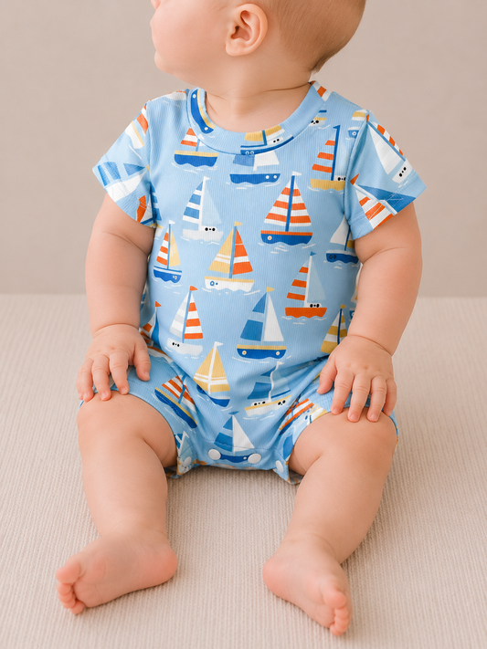 Sailboat Jumpsuit - PACK (0/3M, 3/6M, 6/12M, 12/18M)