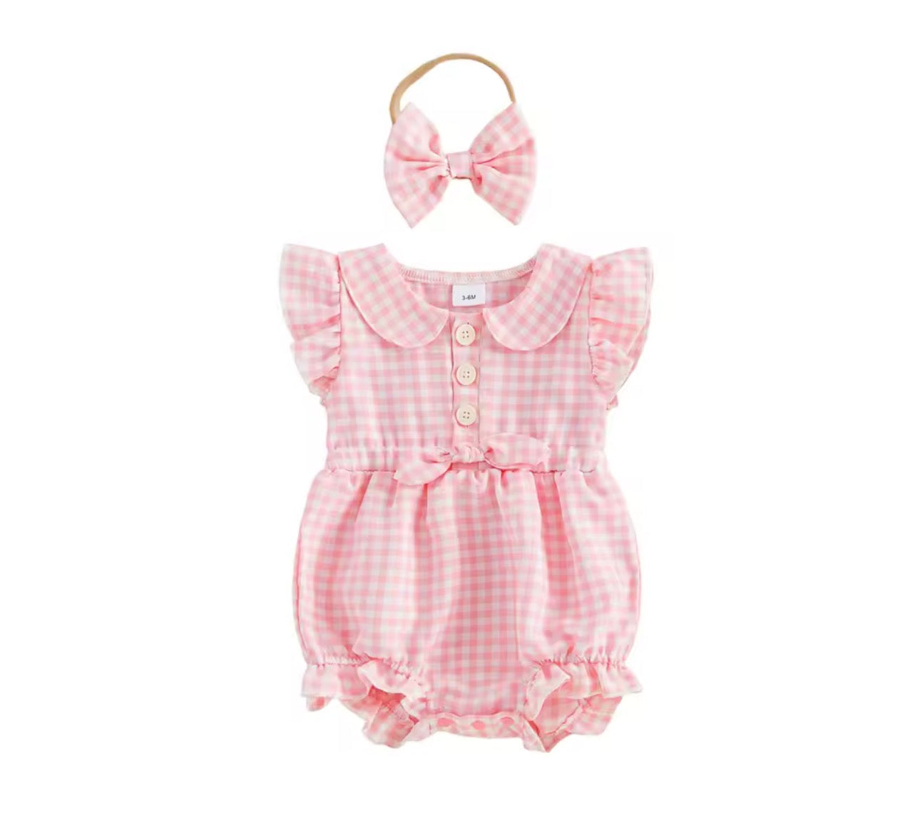 Gingham Girls Romper