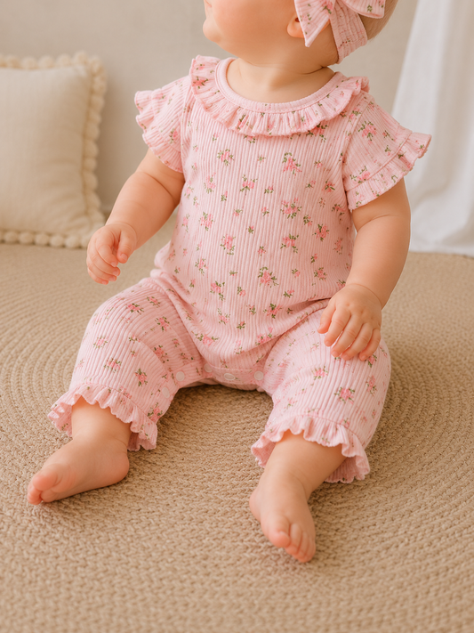 Ribbed Floral Summer Set