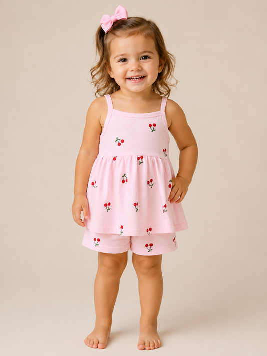 Cherry Tank Cotton Set - PACK (12/18M, 18/24M, 2/3T, 3/4T)