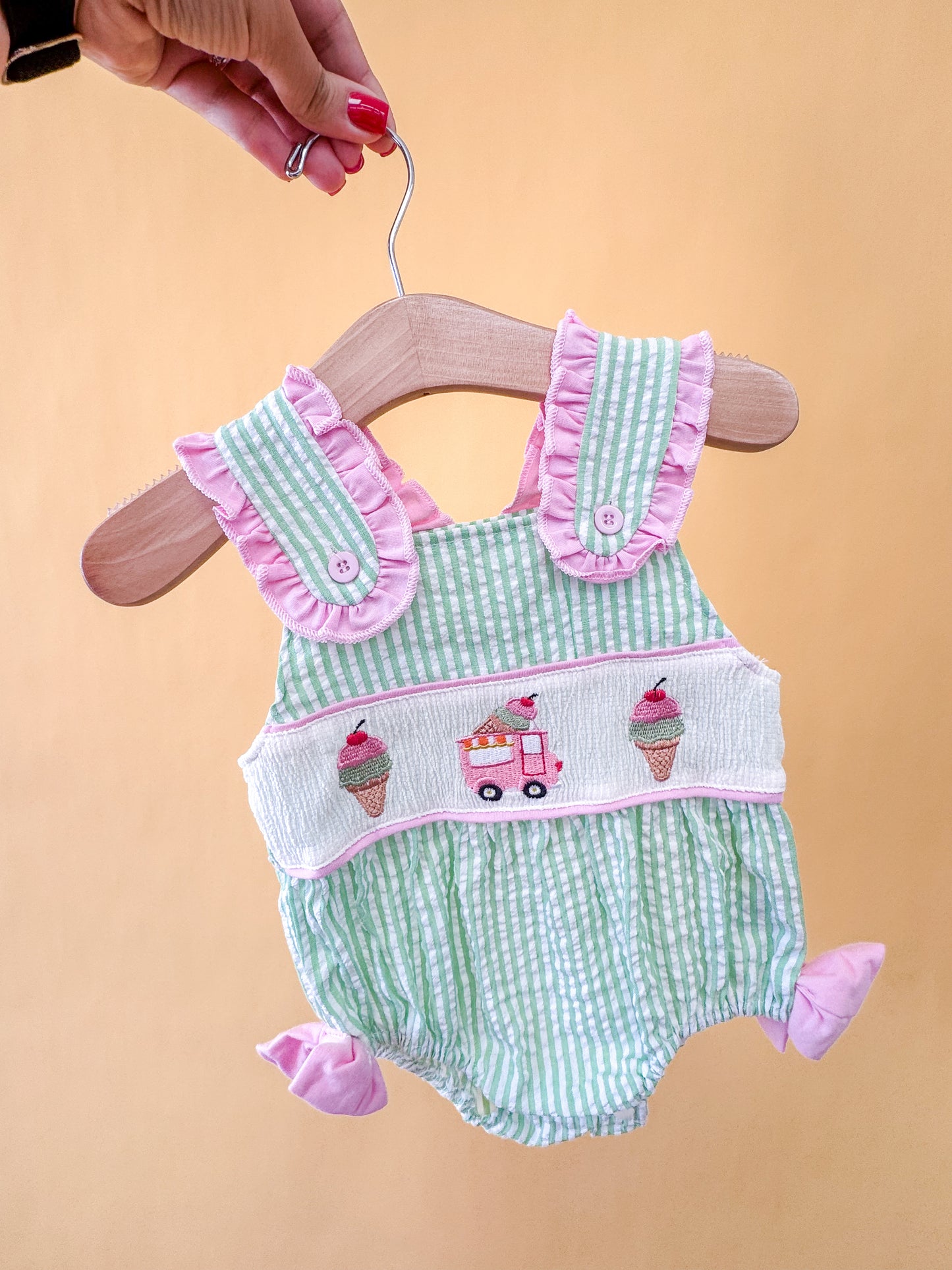 Ice Cream Smocked Romper - PACK (0/3M, 3/6M, 6/12M, 12/18M)