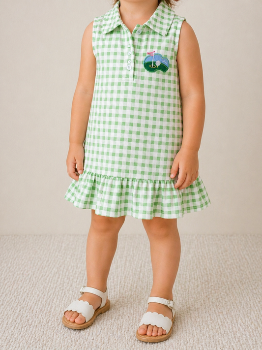 Green Gingham Dress - PACK (12/18M, 18/24M, 2/3T, 3/4T)