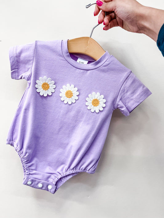 Purple Sunflower Bubble - PACK (0/3M, 3/6M, 6/12M, 12/18M)