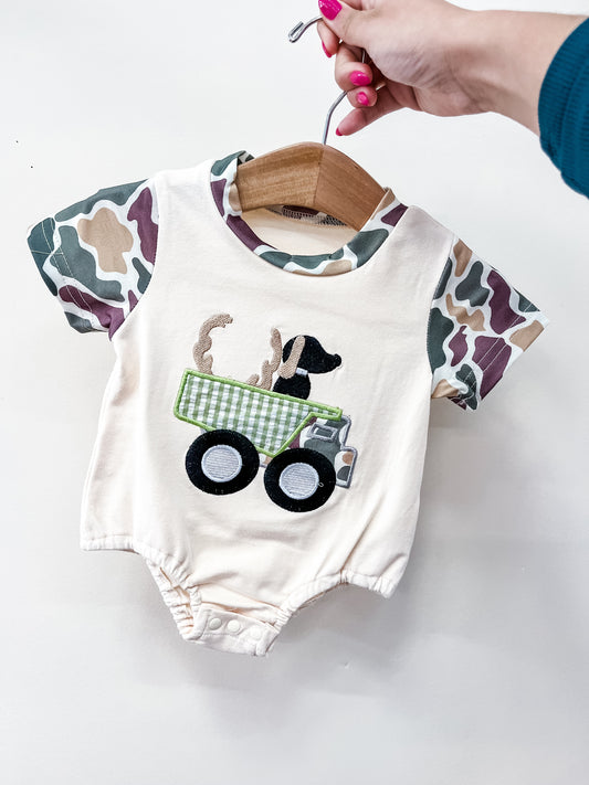 Boys Camo Dog Bubble - PACK (0/3M, 3/6M, 6/12M, 12/18M)