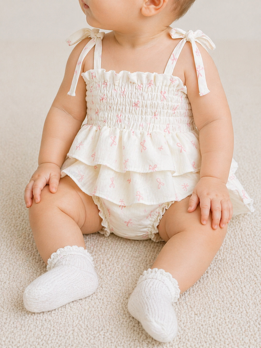 Coquette Dainty Romper - PACK (NB, 0/3M, 3/6M, 6/12M, 12/18M)