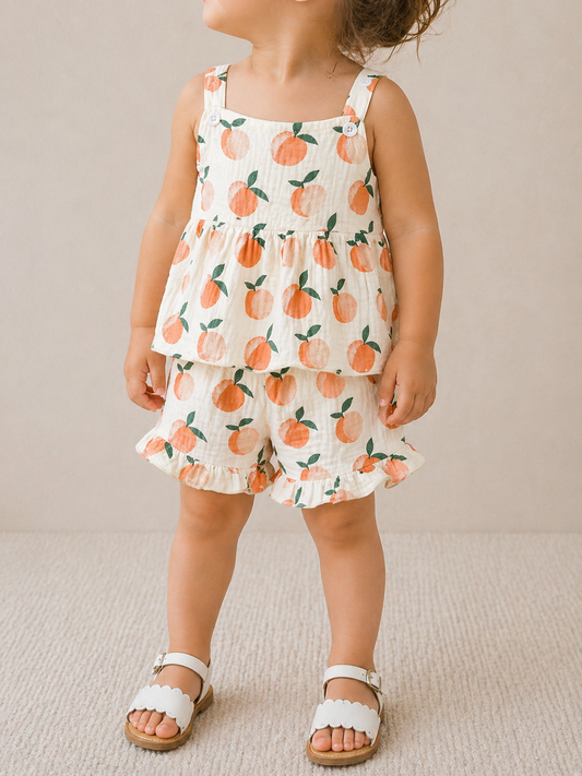 Peach Tank Set - PACK (12/18M, 18/24M, 2/3T, 3/4T)