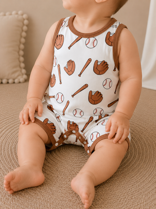 Baseball Tank Jumpsuit - PACK (0/3M, 3/6M, 6/12M, 12/18M)